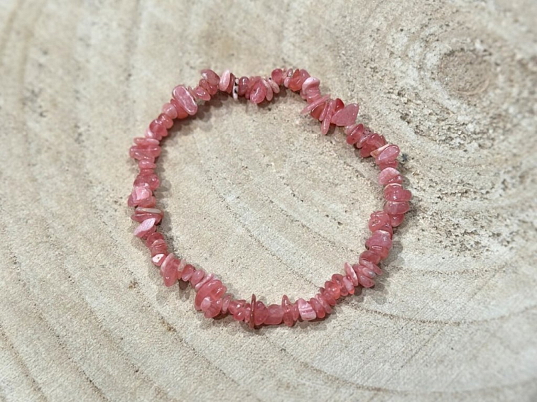 Rodochrozit - náramek; 4-8mm - sekaný