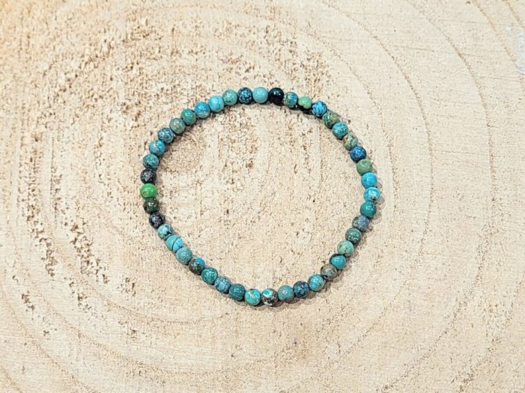 Tyrkys pravý - náramek; 4mm