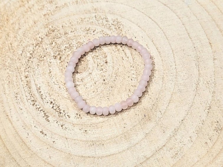 Růženín - náramek; 4×6mm – matné rondelky