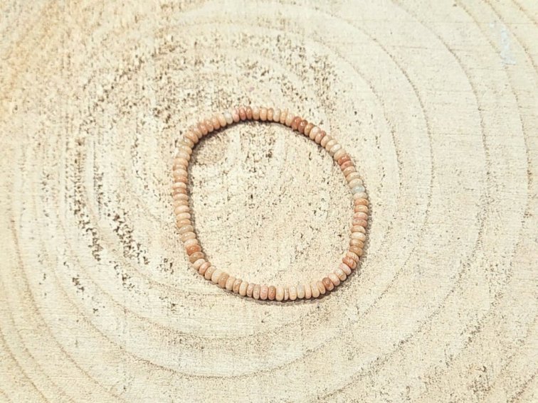 Sluneční kámen - náramek; 2×4mm – rondelky