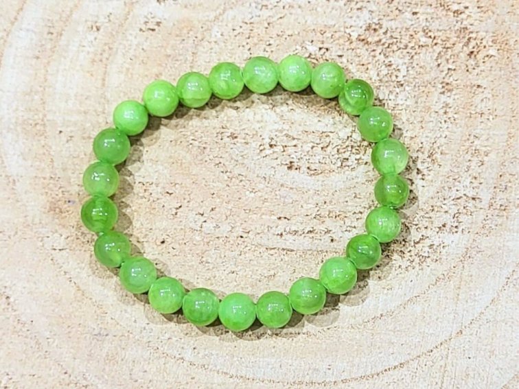 Kalcit zelený - náramek; 8mm