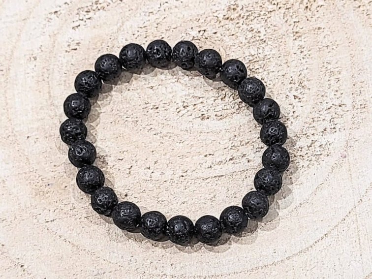 Lávový kámen – náramek; 8mm