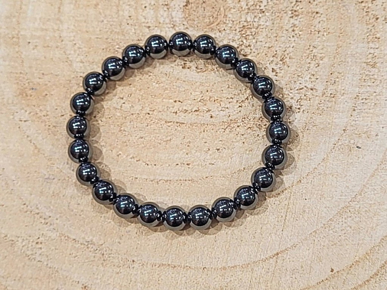 Hematit - náramek; 8mm