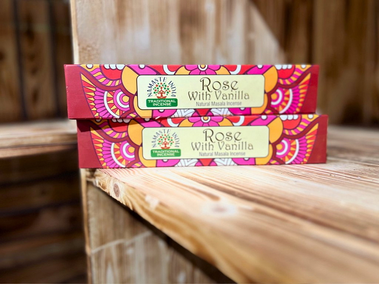 Vonné tyčinky - Namaste India, Rose with Vanilla