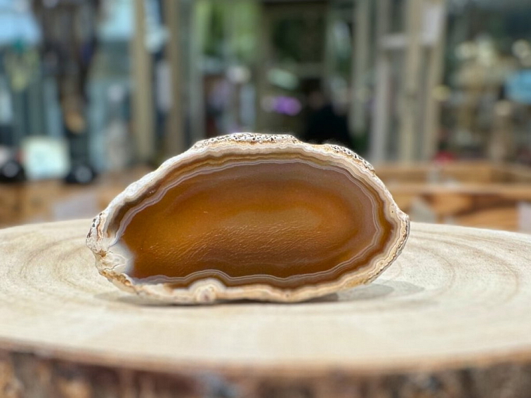 Achátový plátek; 50-55mm