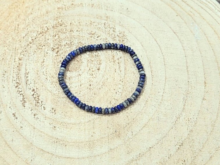 Sodalit - náramek; 2×4mm – rondelky