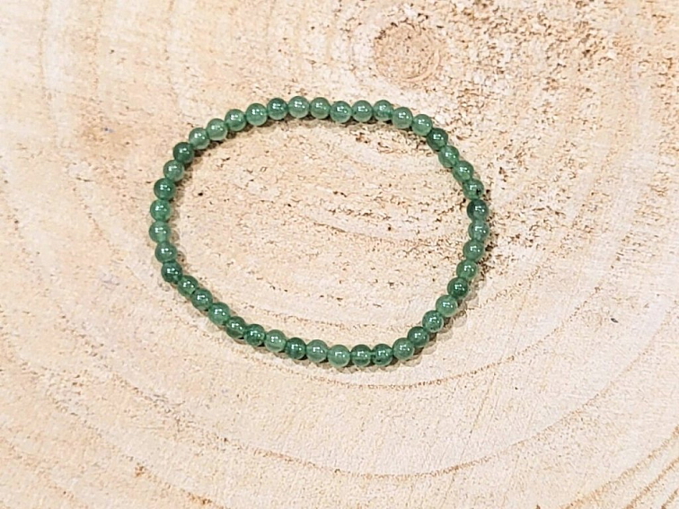 Avanturín zelený - náramek; 4mm