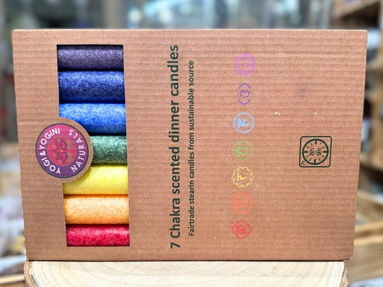 Sada čakrových svíček - Yogi & Yogini Naturals