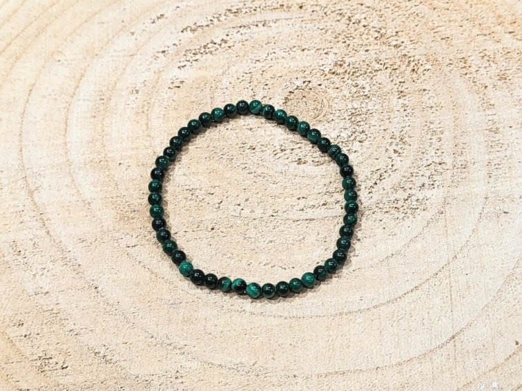 Malachit - náramek; 4mm