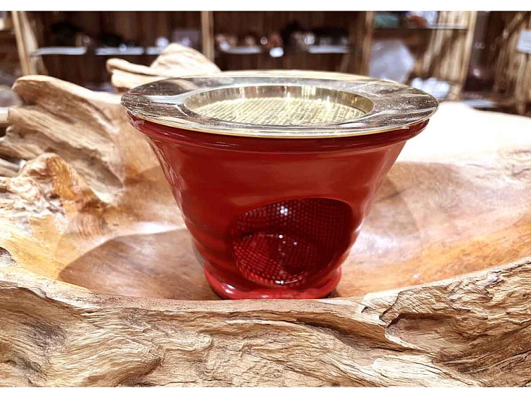 Keramická kadidelnice – červená