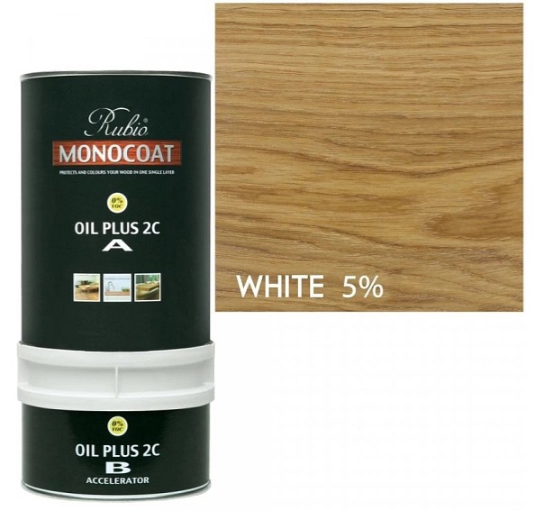 Rubio Monocoat Oil Plus 2C WHITE 5% 1,3 L