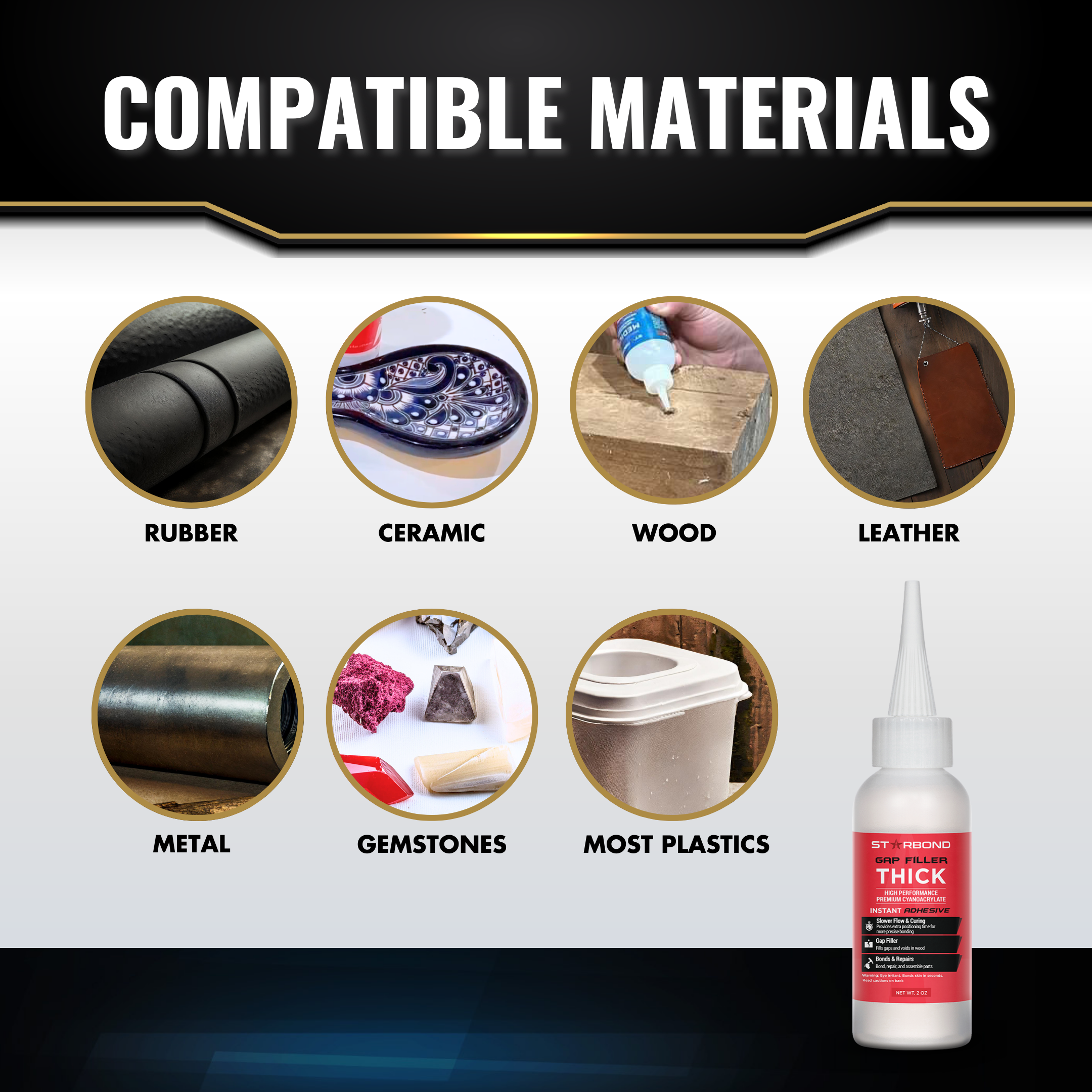 STARBOND "Gap-Filler" Thick CA Glue, EM-2000 vyplňovací husté vteřinové lepidlo