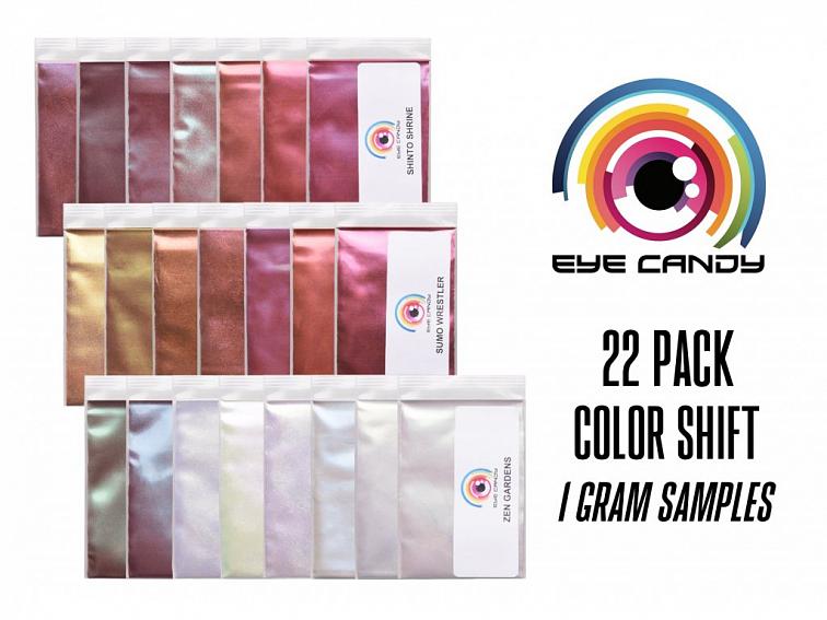 22 Barev Sada Vzorků Colorshift - Eye Candy Pigments