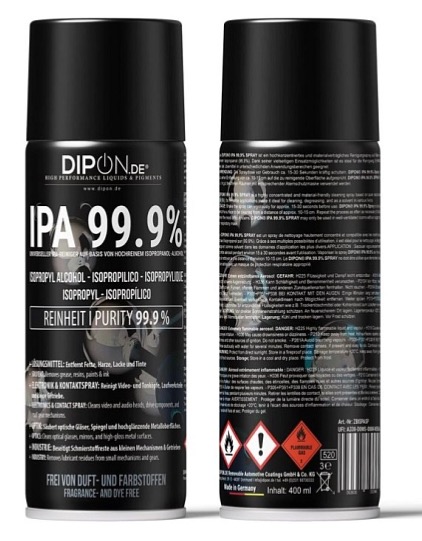 DIPON ISOPROPANOL ALKOHOL IPA 99,9 % SPRAY – univerzální čisticí prostředek ve spreji