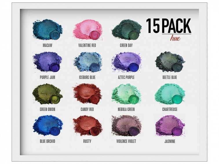 15 Barev Sada Vzorků Hues Series - Eye Candy Pigments