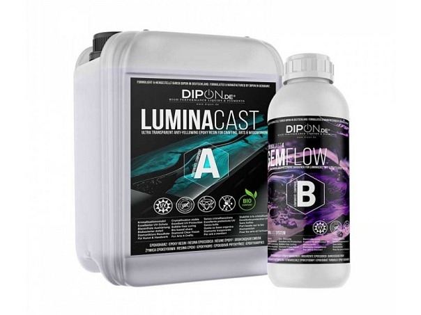 DIPON LuminaCast 4 Gem Flow 1,5 Kg - Resin for coasters