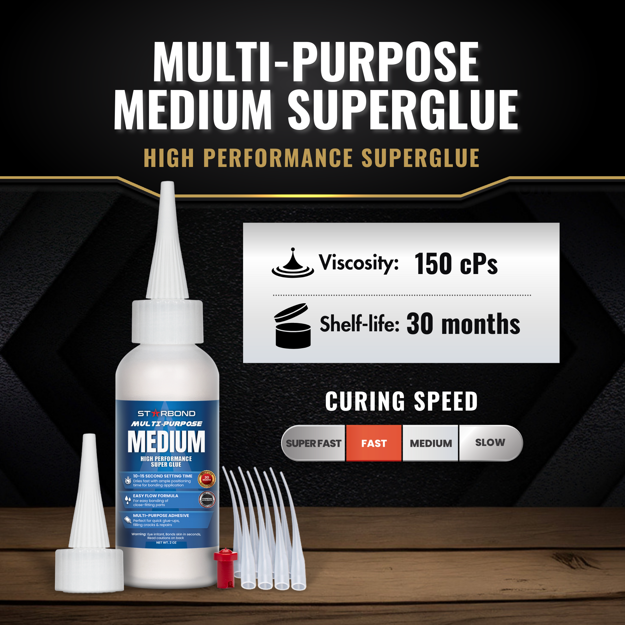 STARBOND Medium "Multi-Purpose" CA Glue, EM-150 víceúčelové středně tekuté vteřinové lepidlo