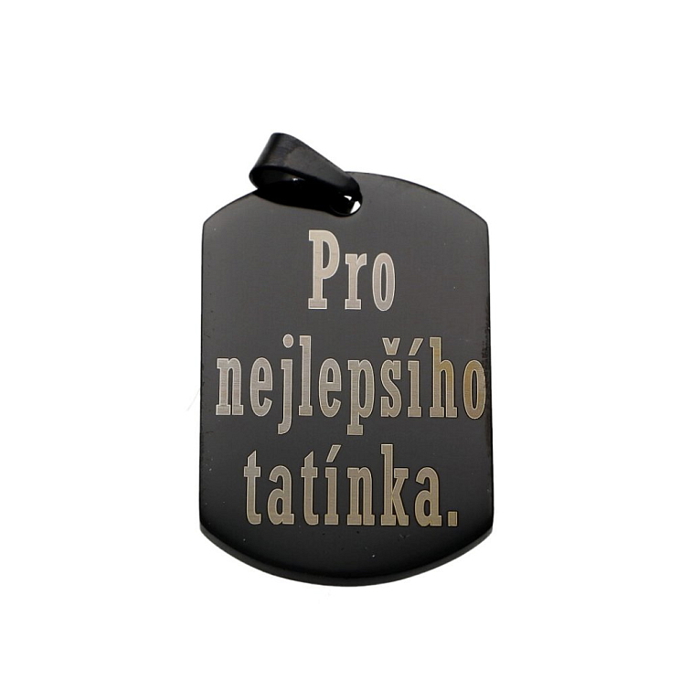 Přívěsek s gravírováním z chirurgické oceli 3,6 x 2,1 cm