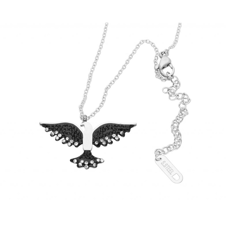 Dámský náhrdelník holubice černá
