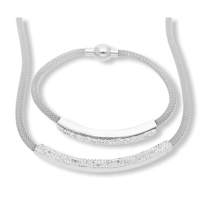 Dámský náhrdelník s náramkem z chirurgické oceli GK143