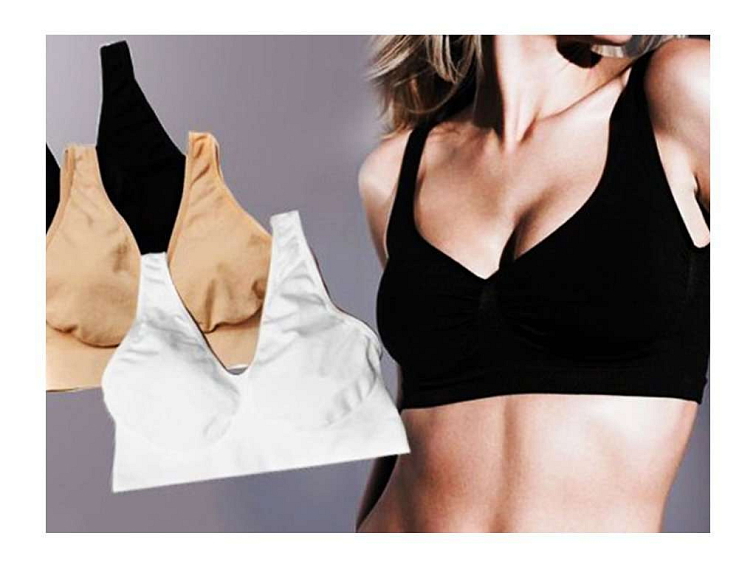 3x Bezešvá zpevňující podprsenka