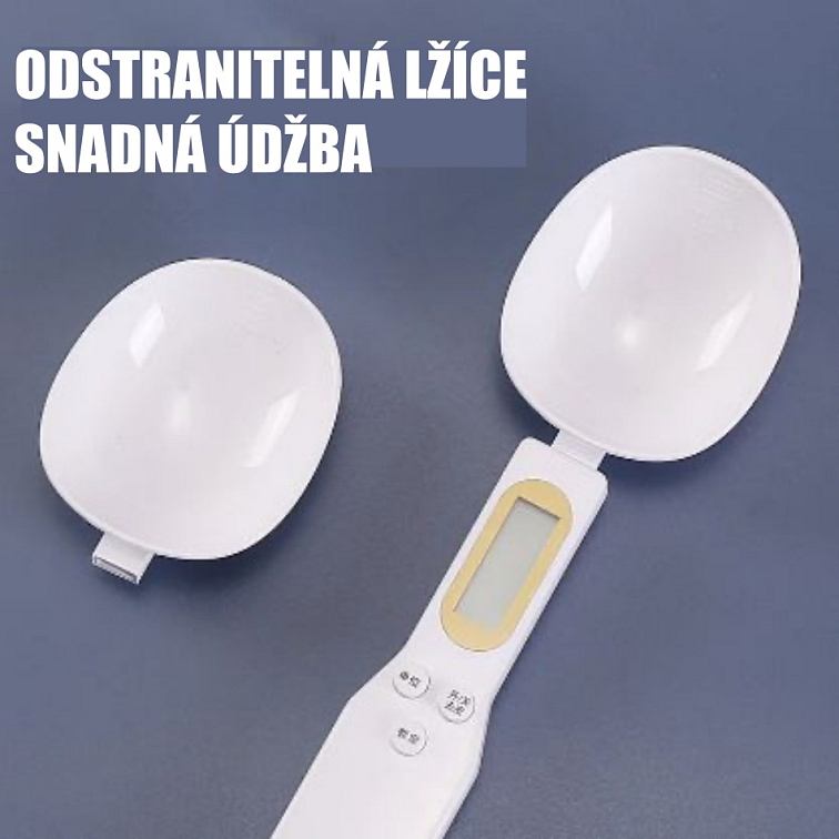 Digitální vážící lžíce - bílá