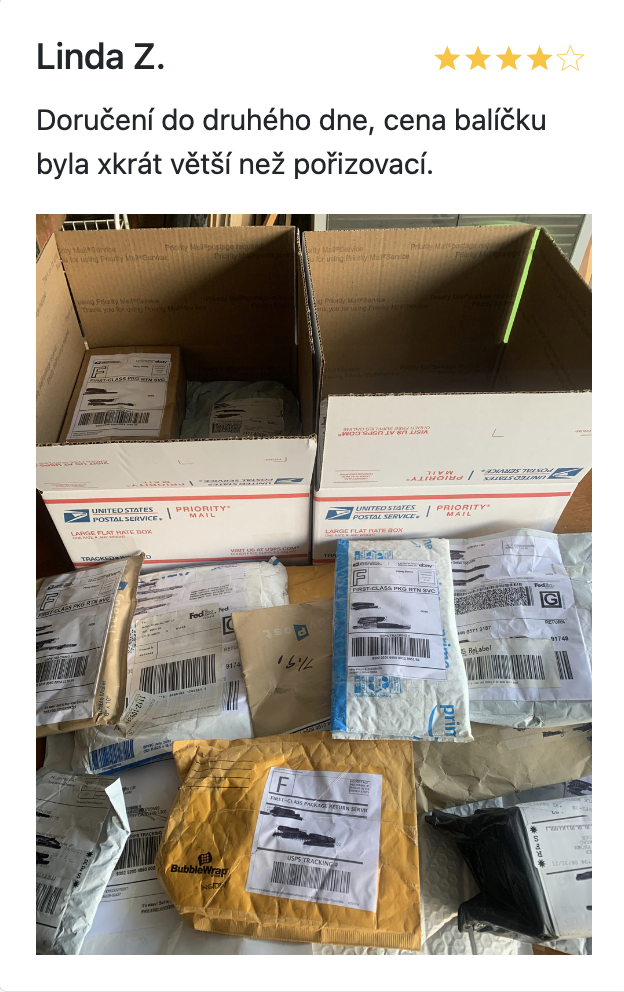 Ztracené balíčky z celého světa (Amazon, Ebay, Čína)