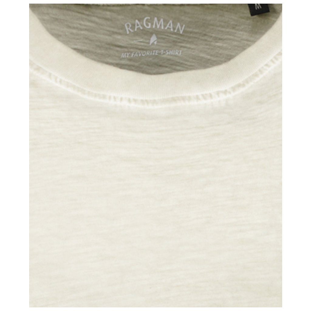 Pánske béžovosivé bavlnené washed-out tričko RAGMAN