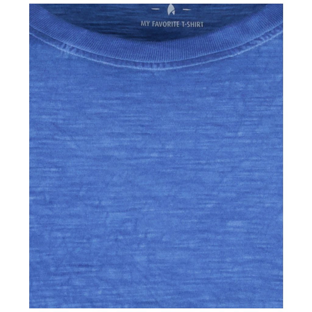 Pánske modré bavlnené washed-out tričko RAGMAN