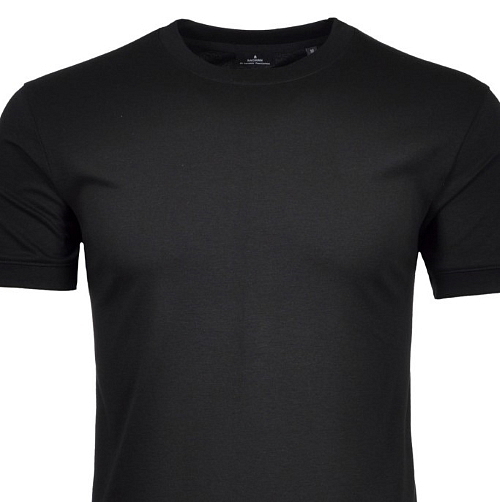 Pánske čierne prémiové tričko s patentom RAGMAN