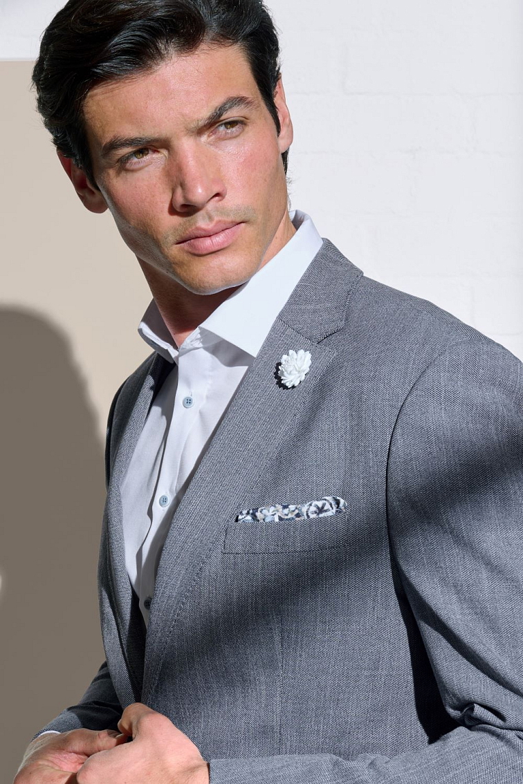 Pánske modré strečové oblekové sako VENTI