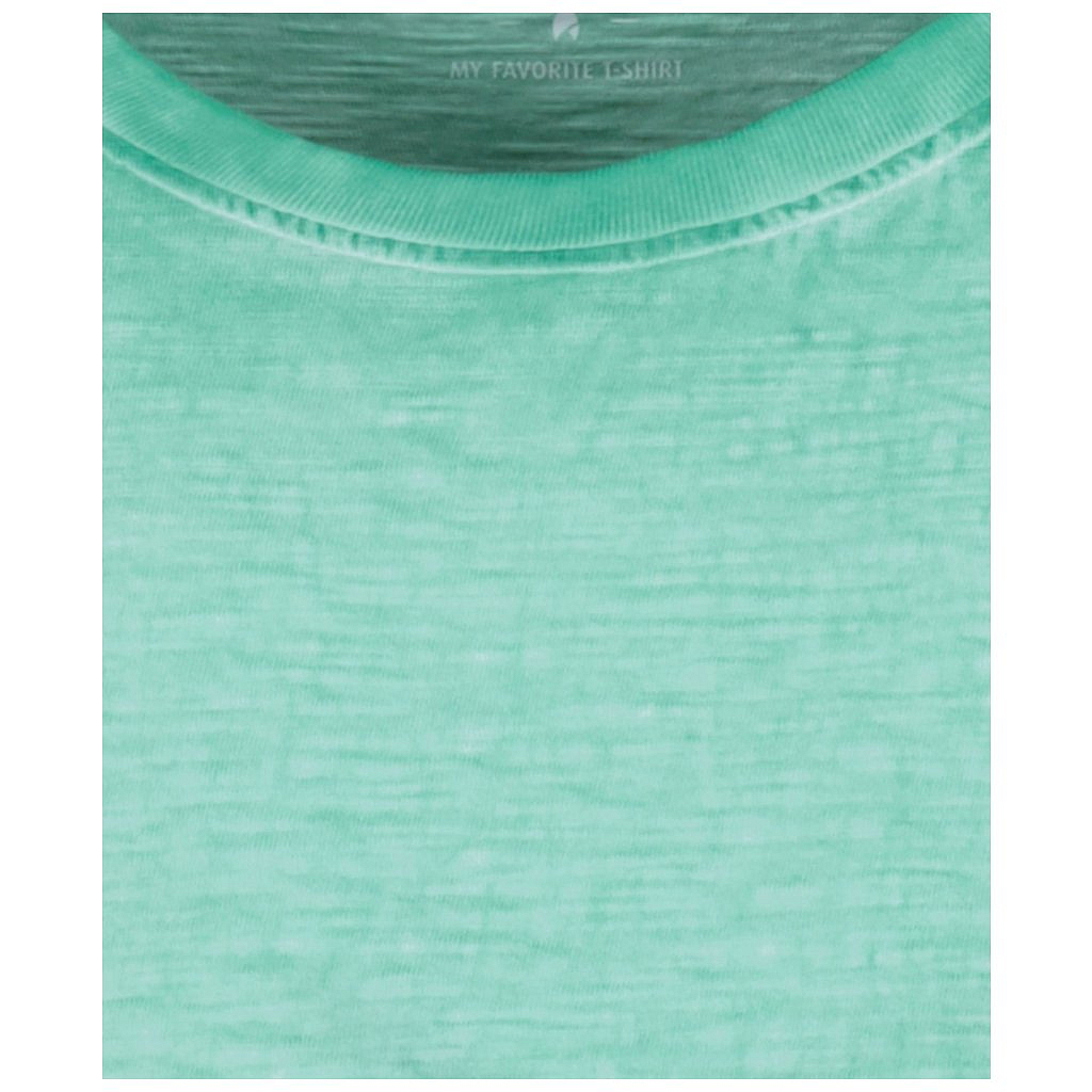 Pánske zelené bavlnené washed-out tričko RAGMAN