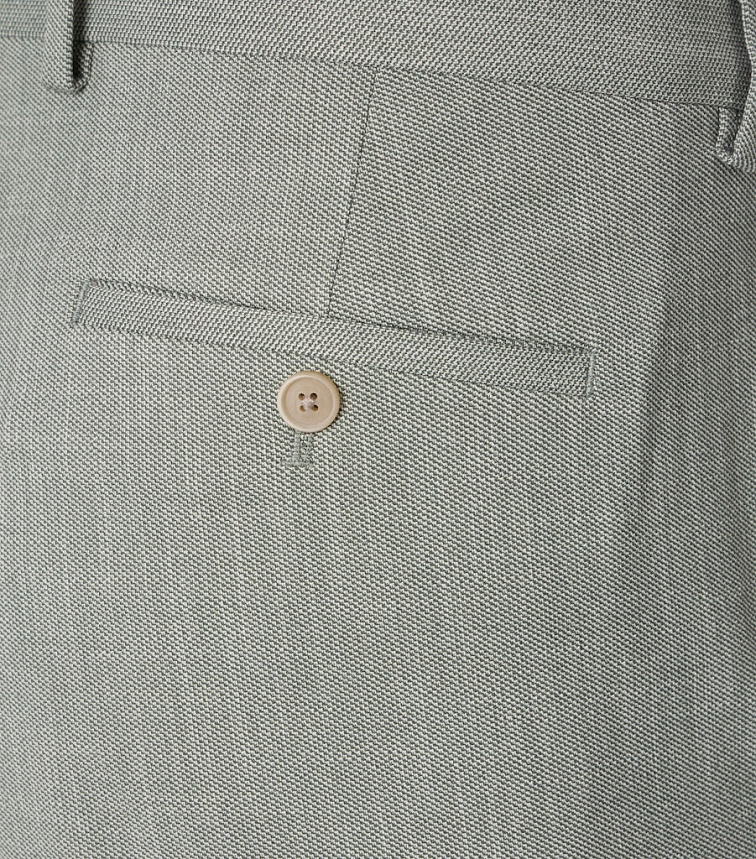 Pánske zelené strečové oblekové nohavice VENTI