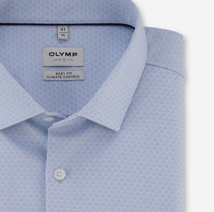 Pánska modrá košeľa Climate Control OLYMP body fit