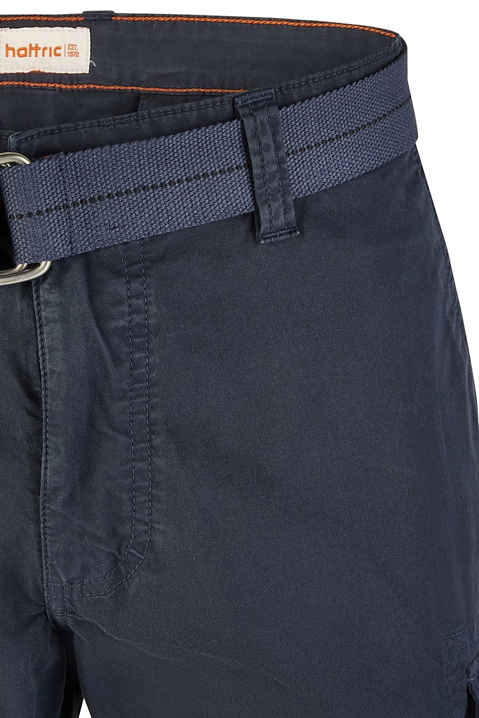 Pánske modré cargo bermudy s opaskom HATTRIC
