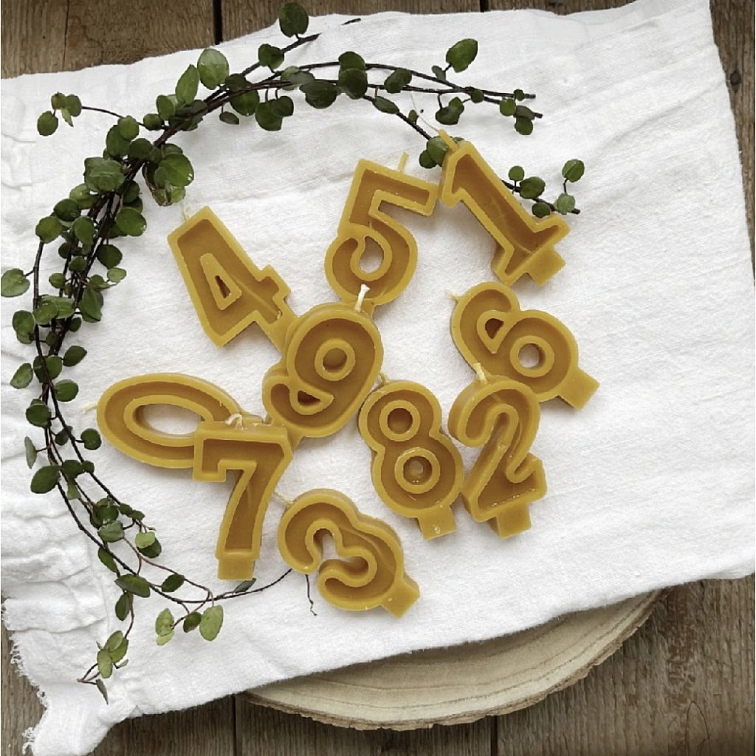 Svíčky z včelího vosku - čísla