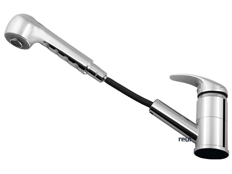 Aqualine KASIOPEA stojánkova drezová batéria s výsuvnou sprškou, chróm 1107-70