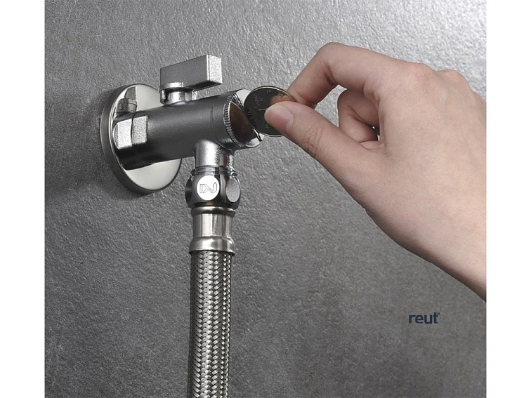 Aqualine Rohový guľový ventil 1/2 "x3/8", s filtrom, pár, chróm 5312
