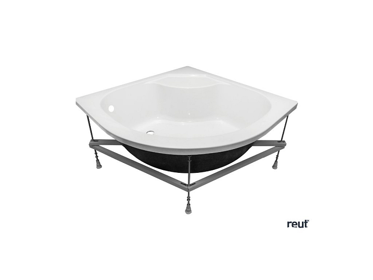 CA PLAST Sprchová vanička do bytového jadra Iris oblúk 90x90x47 cm R550 s prepadom