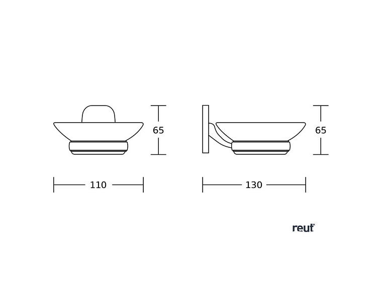 Aqualine RUMBA mydlenička, mliečne sklo, chróm RB102