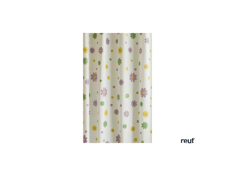 Aqualine Sprchový záves 180x200cm, vinyl ,kvetovaný ZV014