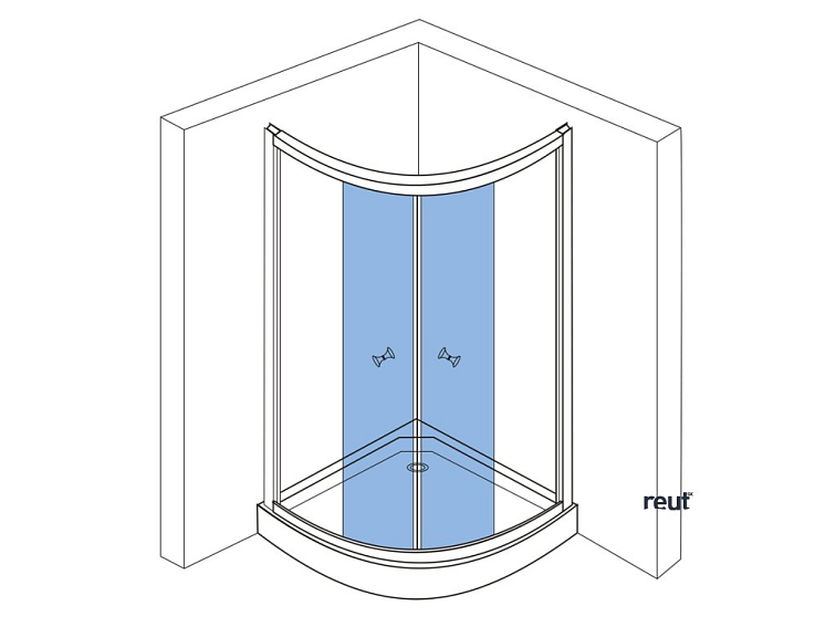Aqualine Sklo pre BTR803, pohyblivá časť NDBTR803-01