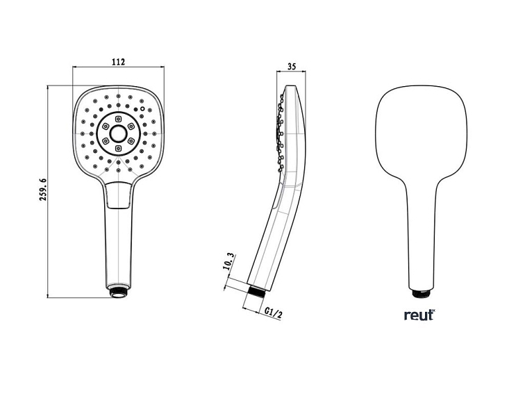 kielle Vega Set sprchovej hlavice, tyče a hadice, chróm/biela 20418SE0