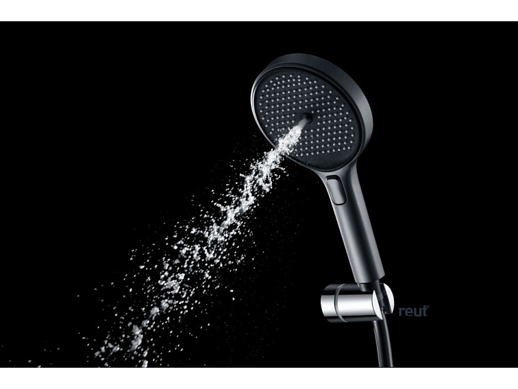 kielle Oudee Sprchová hlavica 130, 3 prúdy, gun metal/čierna 20402013