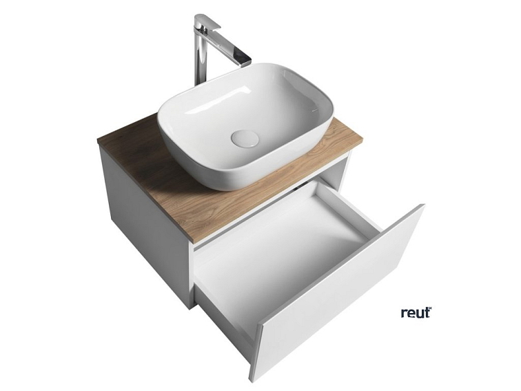 Aqualine ALTAIR II ALTAIR skrinka s doskou 62,5 cm, biela/dub emporio AI267-02