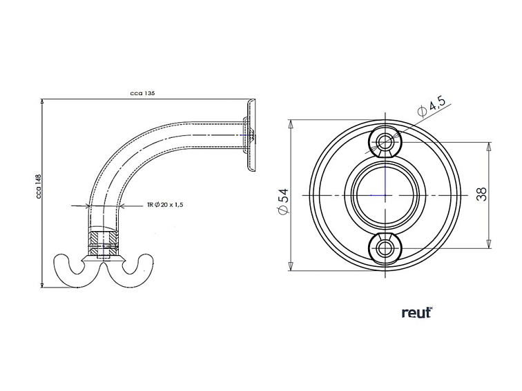 Aqualine WHITE LINE štvorvešiak, biela 8008