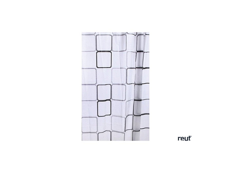 Aqualine Sprchový záves 180x180cm, vinyl, štvorcový vzor ZV013