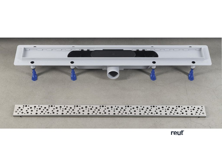 Aqualine MARMI podlahový žľab s roštom z nerezové oceli, L-910, DN50 1702-90
