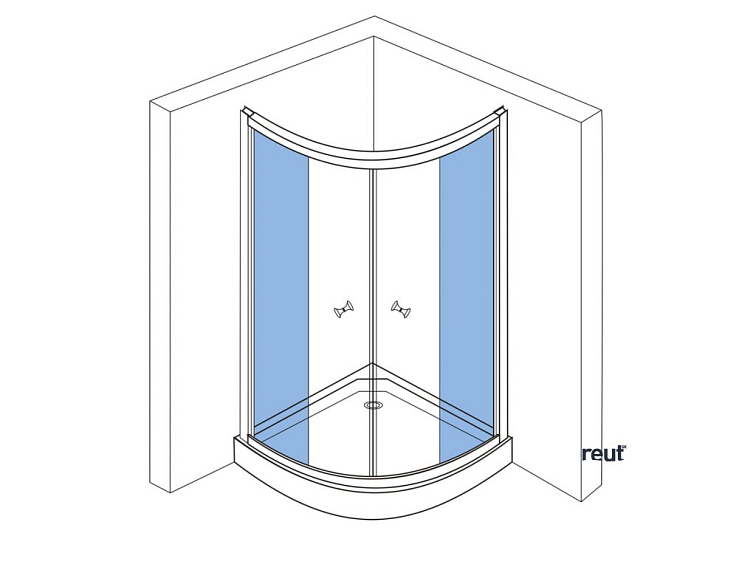 Aqualine Sklo pre BTR800, pevná časť NDBTR803-02
