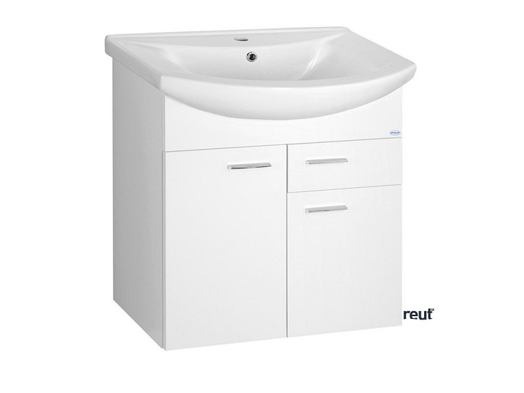 Aqualine ZOJA umývadlová skrinka 61,5x74x32cm, 2x dvierka, 1x zásuvka, biela 51065A